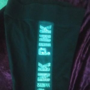 Pink leggings says pink going down leggings. Pink